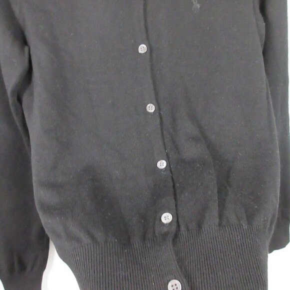 Lauren Ralph Lauren Womens Cardigan Sweater Black S Wool Classic Luxury Knit 214 - Picture 5 of 8